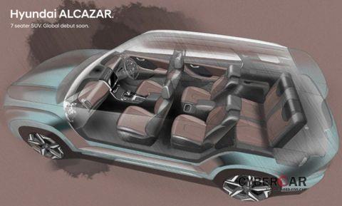 Hyundai Alcazar 2021 ra mắt: Mẫu SUV 7 chỗ mới, cạnh tranh Honda CR-V hyundai-alcazar-interior-teaser-cc72.jpg