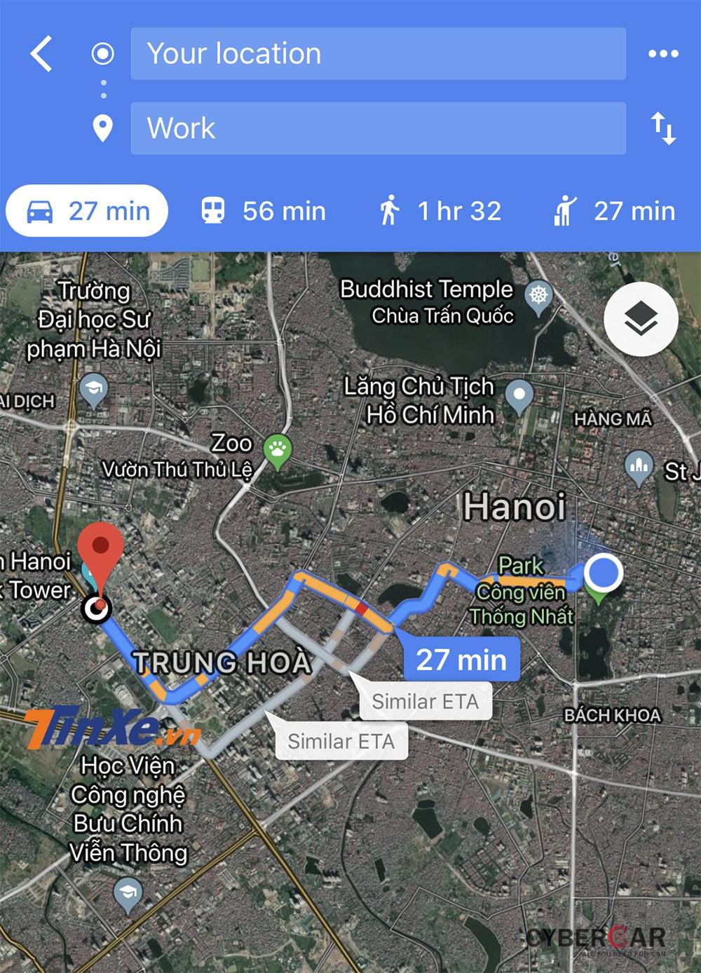 Tính năng cảnh báo tắc đường trên Google Map đã chính thức được sử dụng tại Việt Nam.