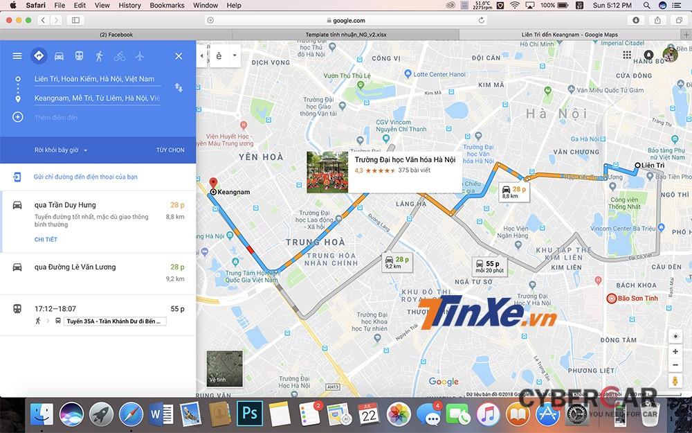 Người dùng có thể sử dụng cả ứng dụng Google Map trên điện thoại và trên web để có thể xem trước tình trạng giao thông.