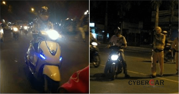 Sử dụng đèn xe không đúng cách là một thói quen xấu của người lái xe máy tại Việt Nam.