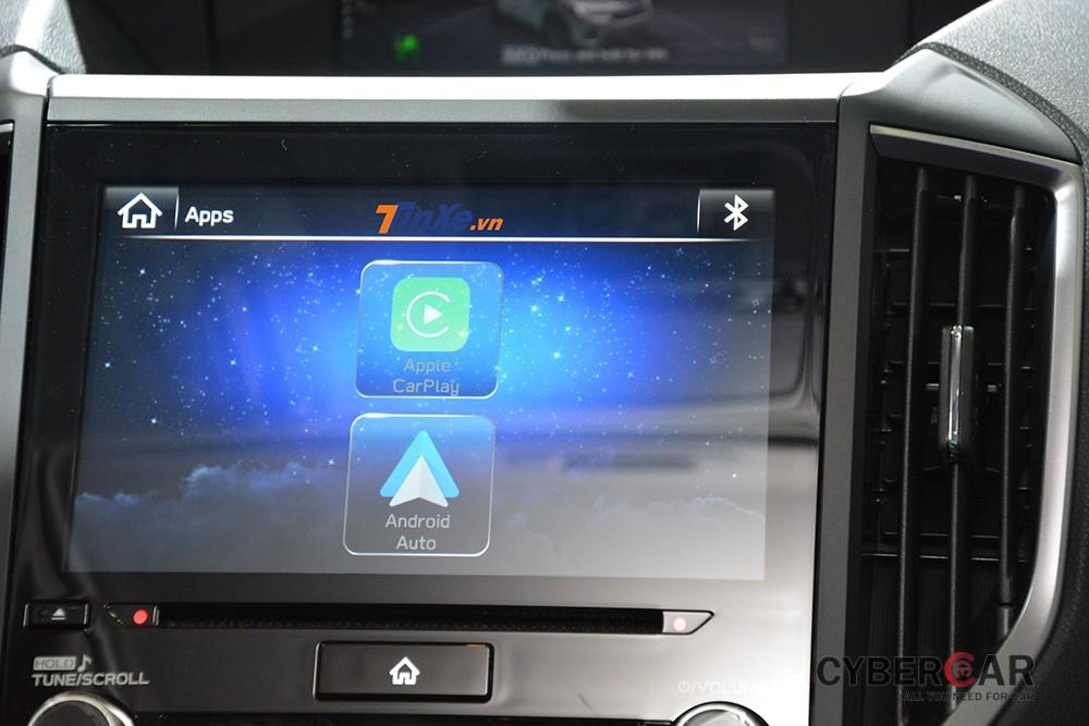 Subaru phiên bản mới đã được tích hợp Apple CarPlay và Android Auto giúp người dùng kết nối đến điện thoại thông minh để có thể phát nhạc hoặc thoại rảnh tay, sử dụng định vị và bản đồ