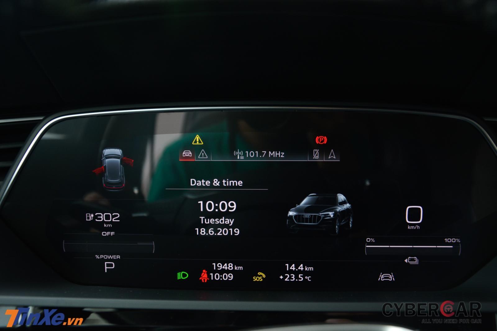 Bảng đồng hồ kỹ thuật số của Audi e-tron