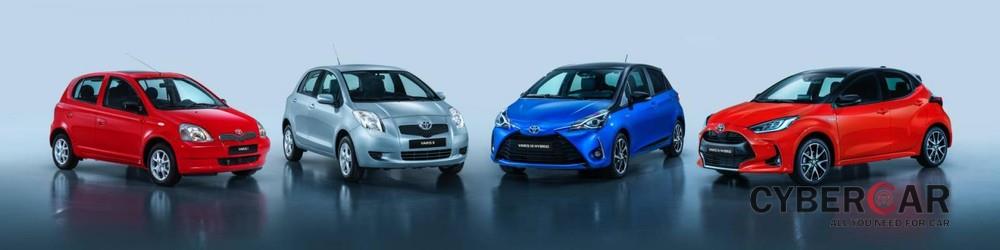 4 thế hệ của Toyota Yaris