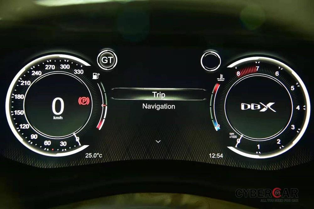 Bảng đồng hồ kỹ thuật số của Aston Martin DBX 2020