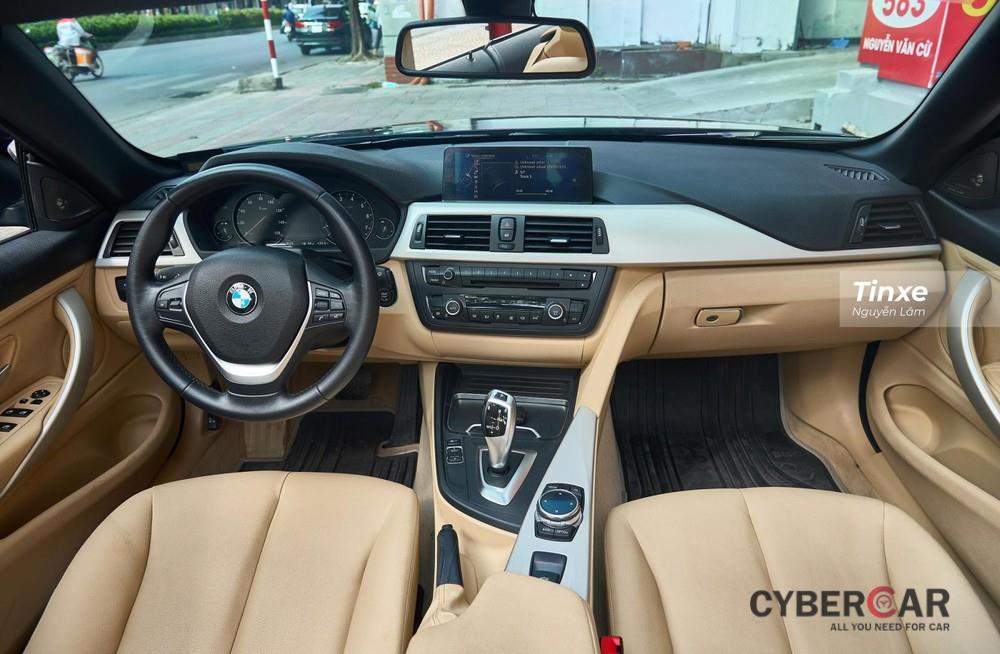 Tổng thể nội thất của chiếc BMW 420i Convertible 2016 còn khá mới sau 4 năm sử dụng