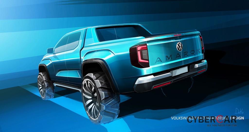 Bán tải Volkswagen Amarok 2023 lộ hình ảnh phác thảo, có khả năng dùng máy V6 mạnh mẽ ảnh 2
