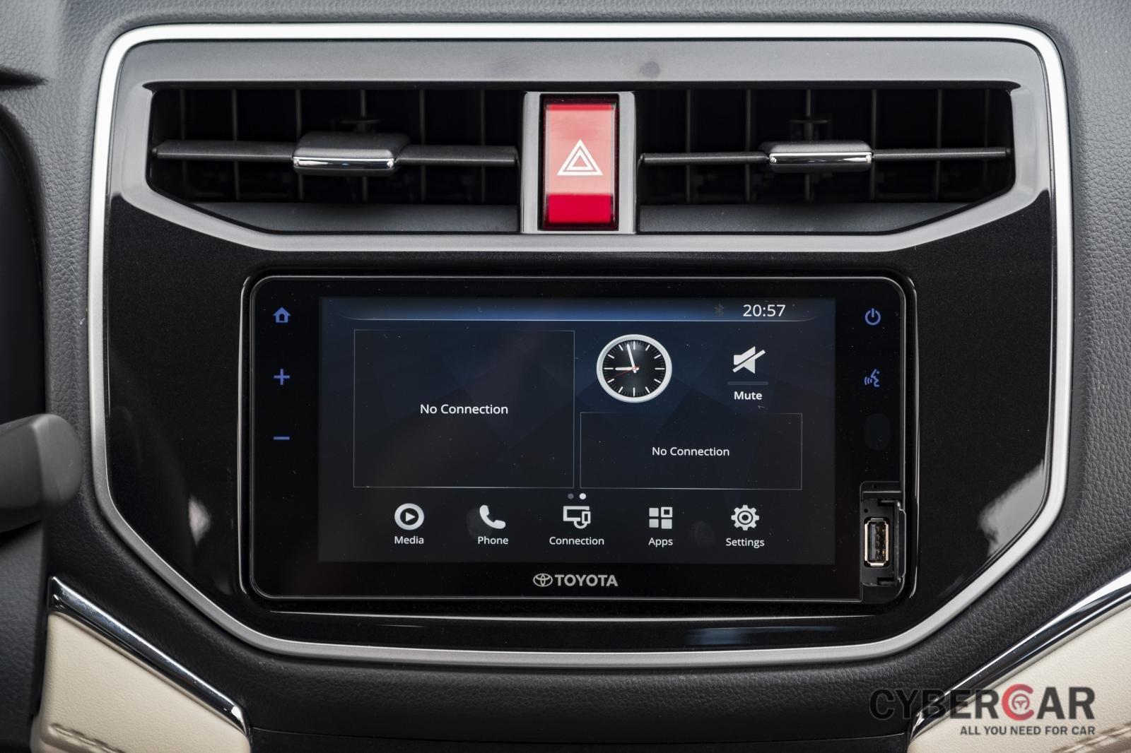 Màn hình cảm ứng 7 inch kết nối điện thoại thông minh mới được bổ sung trên Toyota Rush 1