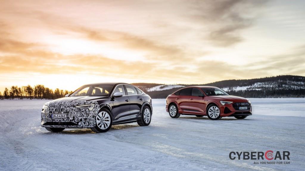 SUV điện Audi e-tron Sportback sắp nâng cấp lớn, lại khoe ảnh chạy thử mùa đông giống bao mẫu xe khác ảnh 4