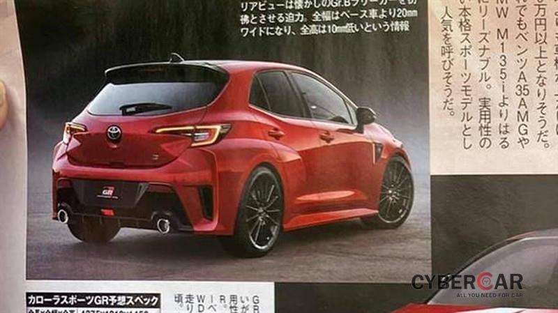 Phác họa thiết kế đằng sau của Toyota GR Corolla 2022