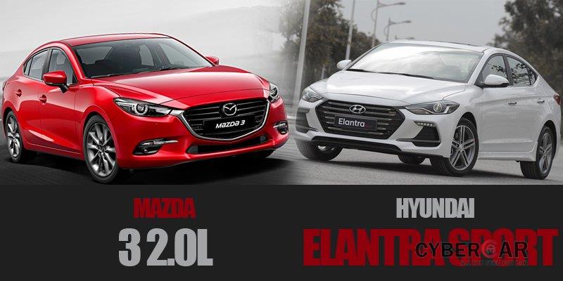 So sánh thông số kỹ thuật của Mazda 3 2.0L và Hyundai Elantra Sport 2018 tại Việt Nam a1