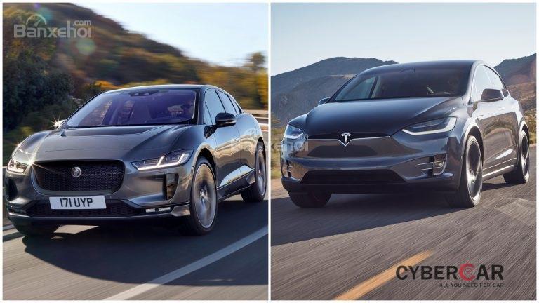 So sánh  hình ảnh giữa Jaguar I-Pace và Tesla Model X - 1a