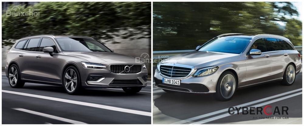 So sánh hình ảnh giữa Volvo V60 đời mới và Mercedes C-Class Estate - 1