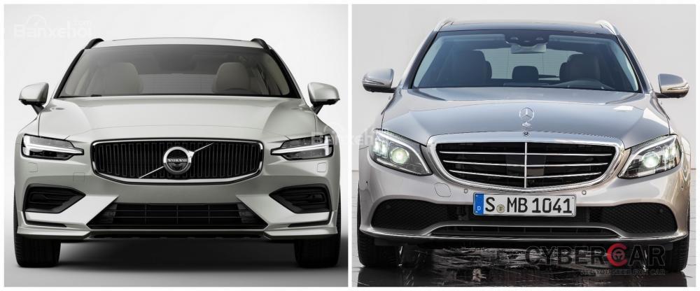 So sánh hình ảnh giữa Volvo V60 đời mới và Mercedes C-Class Estate - 2