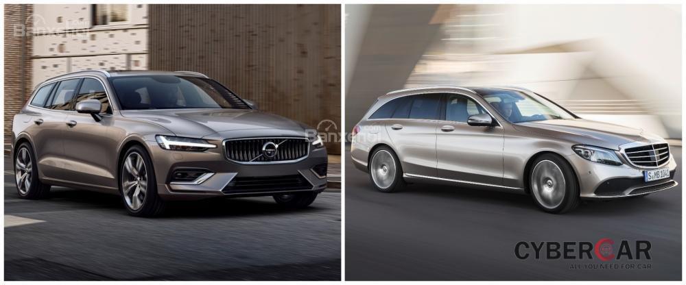 So sánh hình ảnh giữa Volvo V60 đời mới và Mercedes C-Class Estate - 4