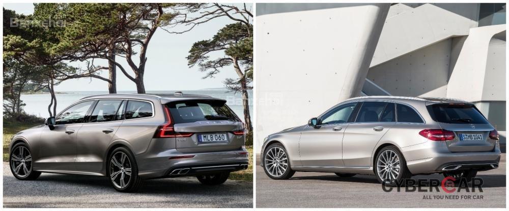 So sánh hình ảnh giữa Volvo V60 đời mới và Mercedes C-Class Estate - 5