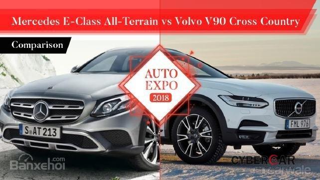 ''''''''Cân đo'''''''' Mercedes E-Class All-Terrain và Volvo V90 Cross Country 2018.
