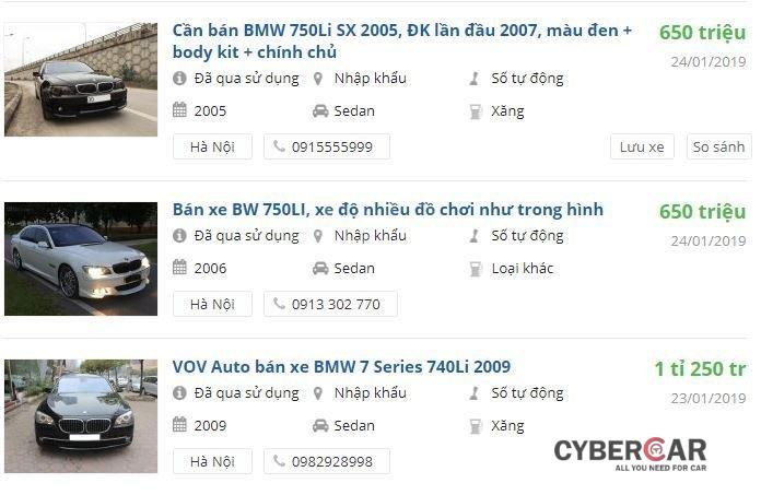 BMW 7-Series giá cả thân thiện túi tiền