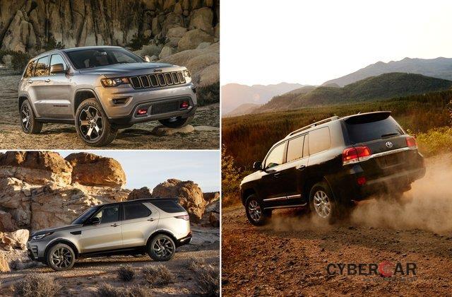Jeep Grand Cherokee, Land Rover Discovery, Toyota Land Cruiser