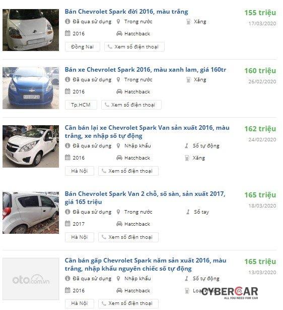 Rao bán xe Chevrolet Spark cũ đời 2016-2018 1