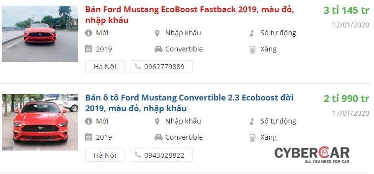 Ford Mustang giá bao nhiêu, soi giá 