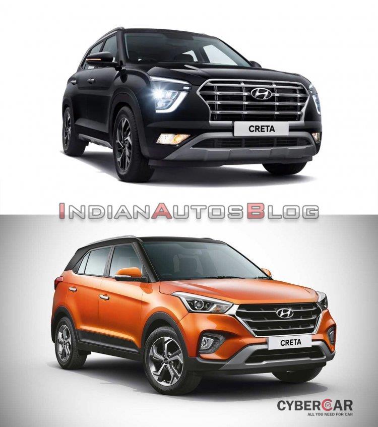 So sánh nhanh Hyundai Creta 2020 và Hyundai Creta 2018.