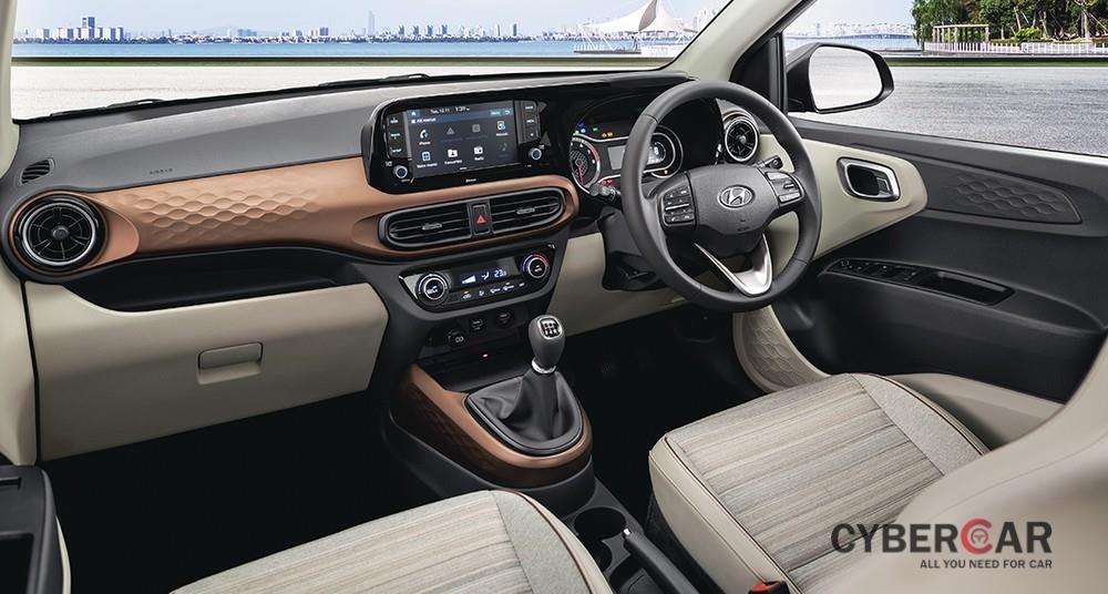 Nội thất của Hyundai Aura 2021 bản cao cấp nhất