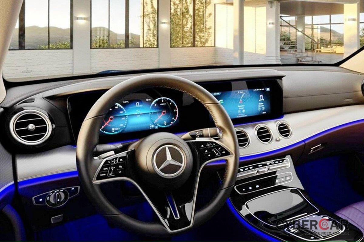 Nội thất của Mercedes-Benz E180 2021 nâng cấp vẫn giữ nguyên so với đời cũ.