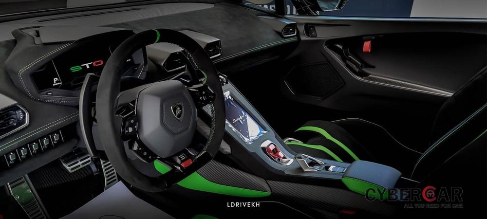 Nội thất siêu xe Lamborghini Huracan STO 
