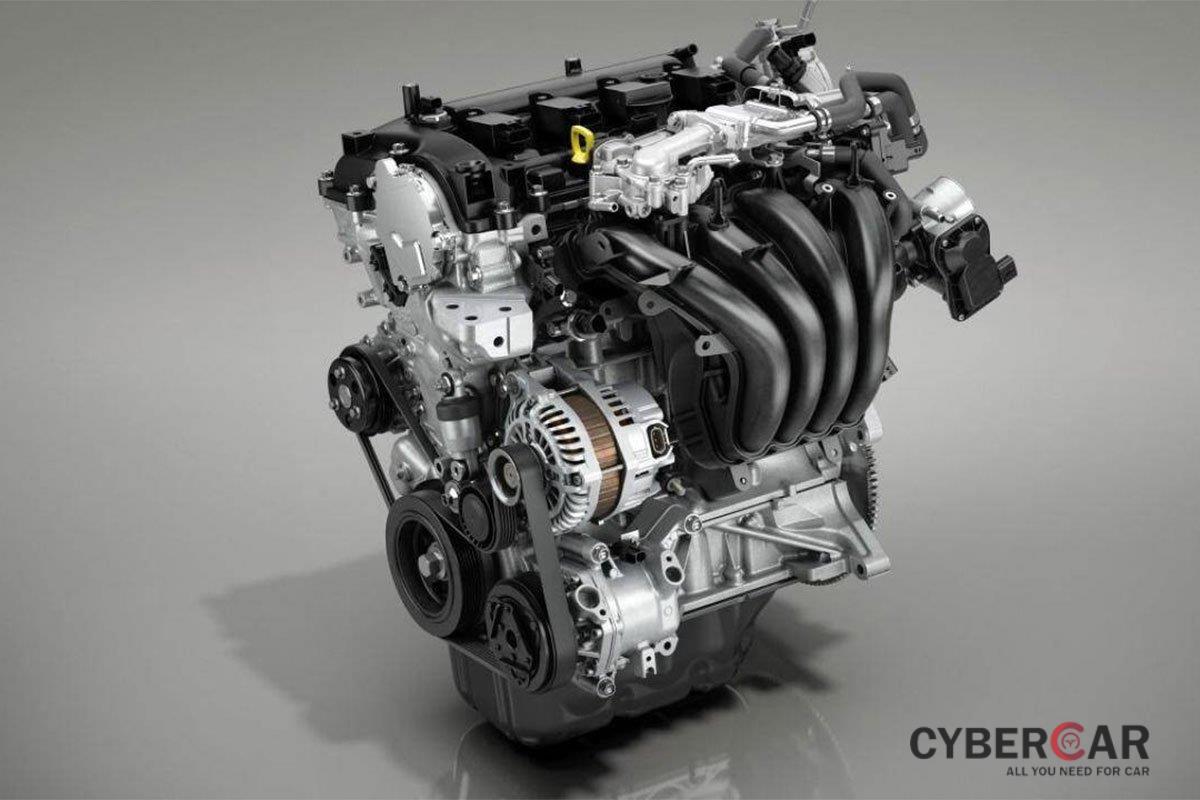 động cơ xăng Skyactiv-G 1.5L được cải tiến áp dụng công nghệ Diagonal Vortex Combustion.