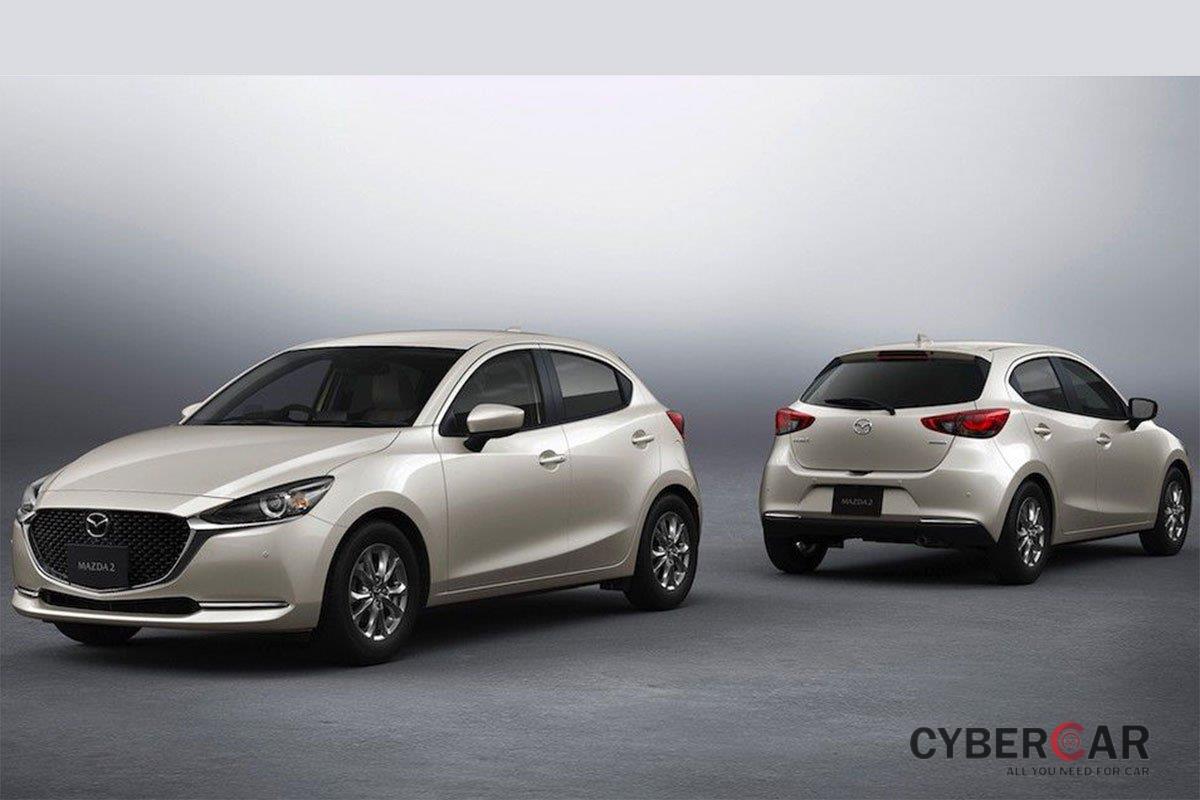 Mazda 2 2021 đươc bổ sung thêm màu Platinum Quartz Metallic.