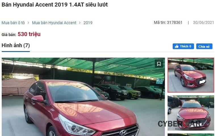 Hyundai Accent 2019 lên sàn xe cũ, giá đắt ngang mua mới 1