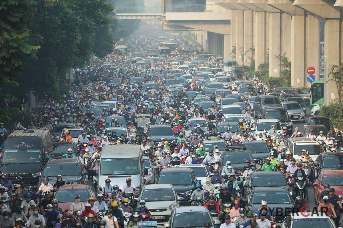 tắc đường tại Hà Nội